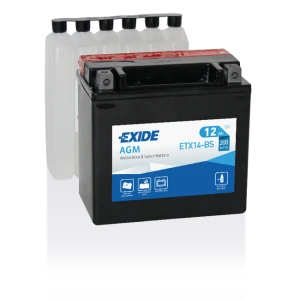 12Ah 200A 12VAkumulator Motocyklowy EXIDE AGM ETX14-BS   