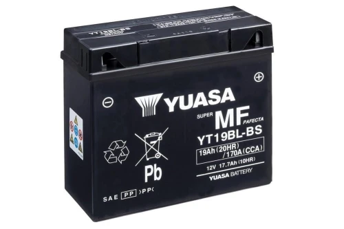 Motocyklowy akumulator AGM 19Ah/17,7Ah 170A [SAE] YUASA 12V YT19BL-BS