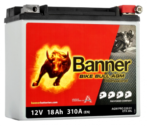 18Ah 310A 12V Akumulator BANNER Bike Bull AGM PROfessional AGM PRO 520 01