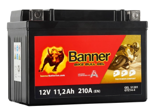  11,2Ah 210A 12V Akumulator BANNER Bike Bull GEL 512 01