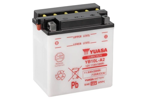 Motocyklowy akumulator 11,6Ah/11Ah 120A [EN] YUASA YuMicron 12V YB10L-A2