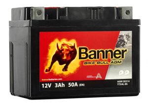   3Ah 50A 12V Akumulator BANNER Bike Bull  AGM 503 14