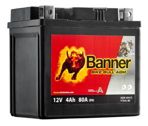   4Ah 80A 12V Akumulator BANNER Bike Bull  AGM 504 12