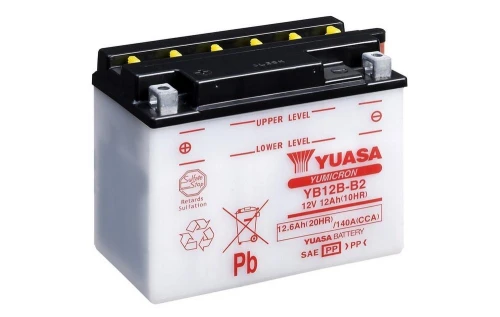 Motocyklowy akumulator 11,6Ah/11Ah 140A [EN] YUASA YuMicron 12V YB12B-B2