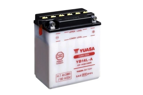 Motocyklowy akumulator 14,7Ah/14Ah 190A [EN] YUASA YuMicron 12V YB14L-A