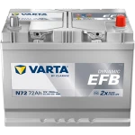  72Ah 760A 12V Akumulator EFB Varta Dynamic (572501076) N72