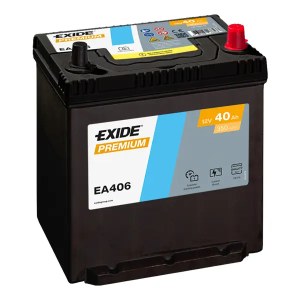 40Ah 350A Akumulator EXIDE PREMIUM (B19JAK) P+ ASIA EA406