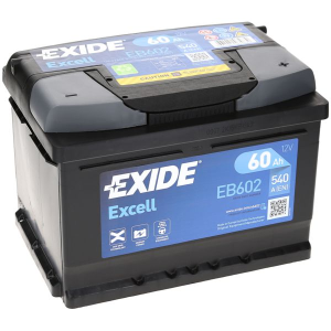  60Ah 540A 12V Akumulator EXIDE EXCELL EB602