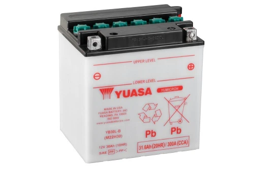 Motocyklowy akumulator 31,6Ah/30Ah 300A [EN] YUASA YuMicron 12V YB30L-B
