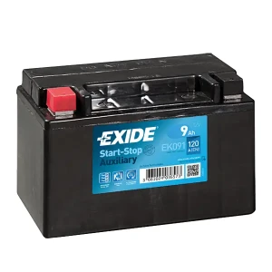   9Ah 120A 12V Akumulator EXIDE AGM AUXILIARY EK091