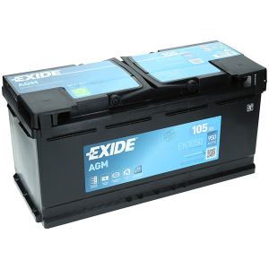 105Ah 950A 12V Akumulator EXIDE AGM EK1050