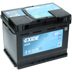  60Ah 680A 12V Akumulator EXIDE AGM EK600