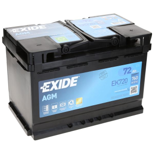 72Ah 760A 12V Akumulator EXIDE AGM EK720