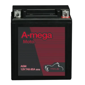   7Ah 85A 12V Akumulator motocyklowy A-Mega MOTO YTX7L-BS
