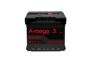 48Ah 430A 12V Akumulator A-Mega STANDARD M3 6CT-48-A3