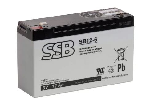 12Ah 6V Akumulator SSB Battery SB 12-6