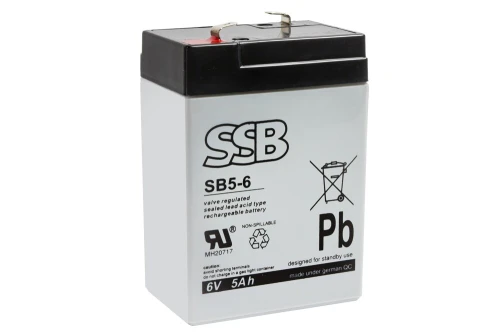 5Ah 6V Akumulator SSB Battery SB 5-6