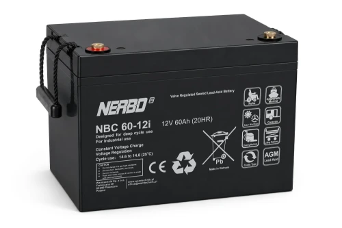 60Ah 12V Akumulator NERBO NBC 60-12i