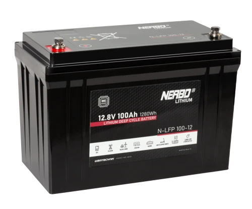100Ah 12,8V Akumulator NERBO Lithium N-LFP 100-12