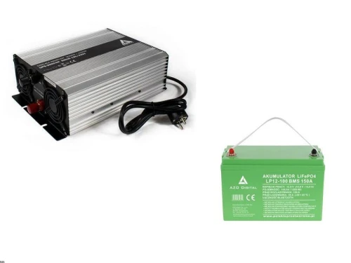 Zestaw zasilania awaryjnego Sinus UPS-2000SR 2000W + AKU 100Ah 12V LiFePO4 BMS