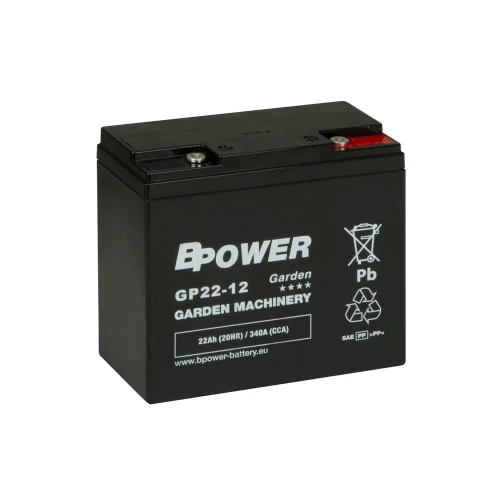 Ogrodowy akumulator AGM 22Ah 340A [EN] BPOWER GARDEN 12V GP22-12