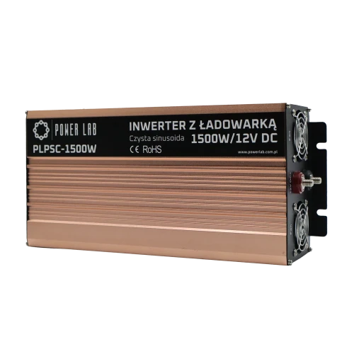 1500W Przetwornica Power LAB DC-AC czysty sinus z ładowarką