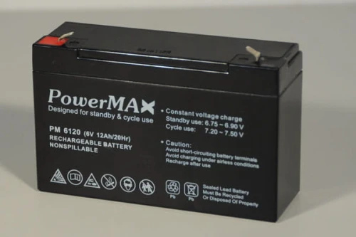Akumulator AGM 12Ah MAXBAT PowerMAX Standard 6V PM 6120